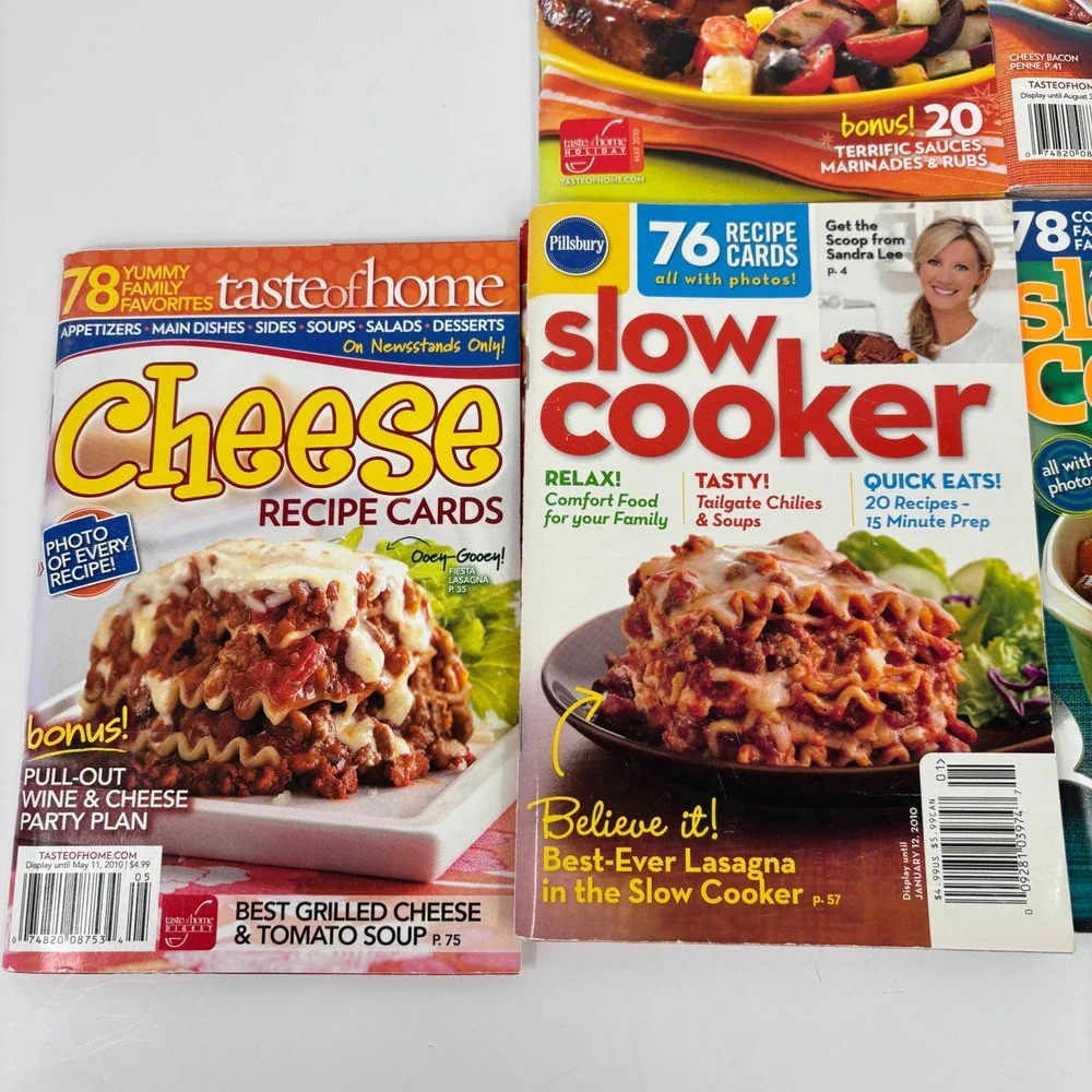 Taste of Home Pillsbury Recipe Card Books Lot of 7 Cookbooks 2010 Baking Cooking